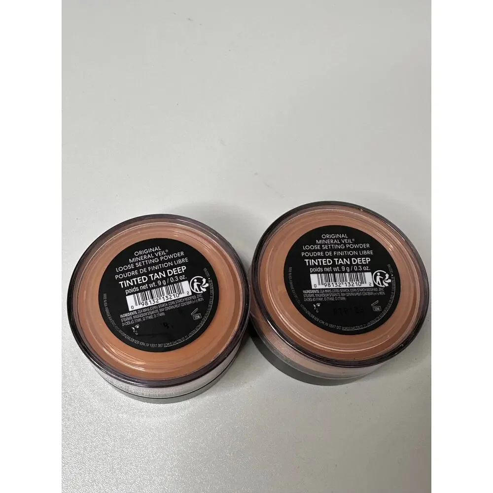 Bare Minerals Mineral Veil Loose Setting Power Lot of 2 Tinted Tan Deep New